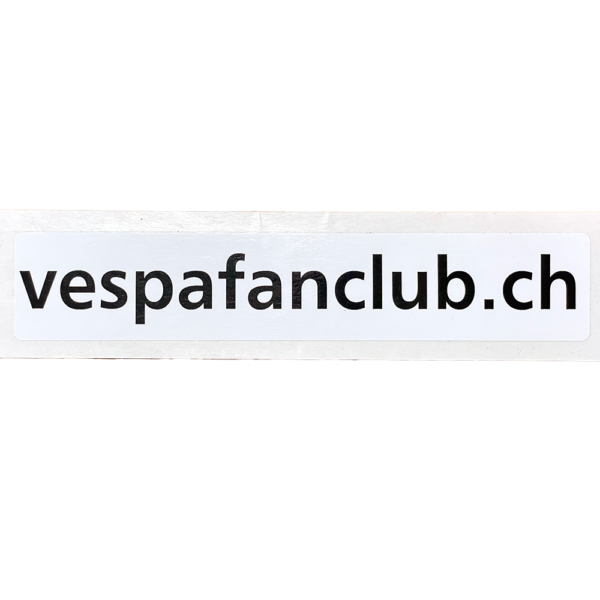 Kleber vespafanclub.ch schwarz auf weiss