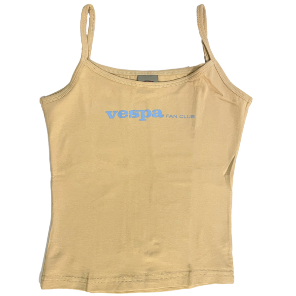 Träger-Shirt beige VFC Schriftzug blau